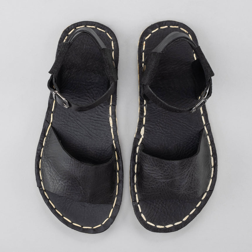 Black Opened Toe Barefoot Sandals