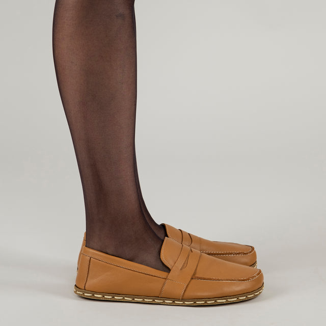 Women's Coconut Penny Loafers - Atlantis Handmade Shoes -