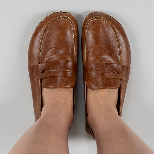 Men's Brown Penny Loafers - Atlantis Handmade Shoes -