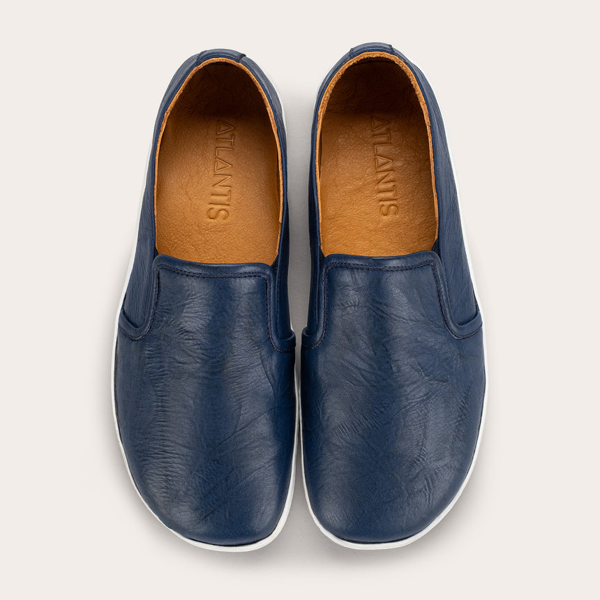 Men's Brushed Navy Loafers