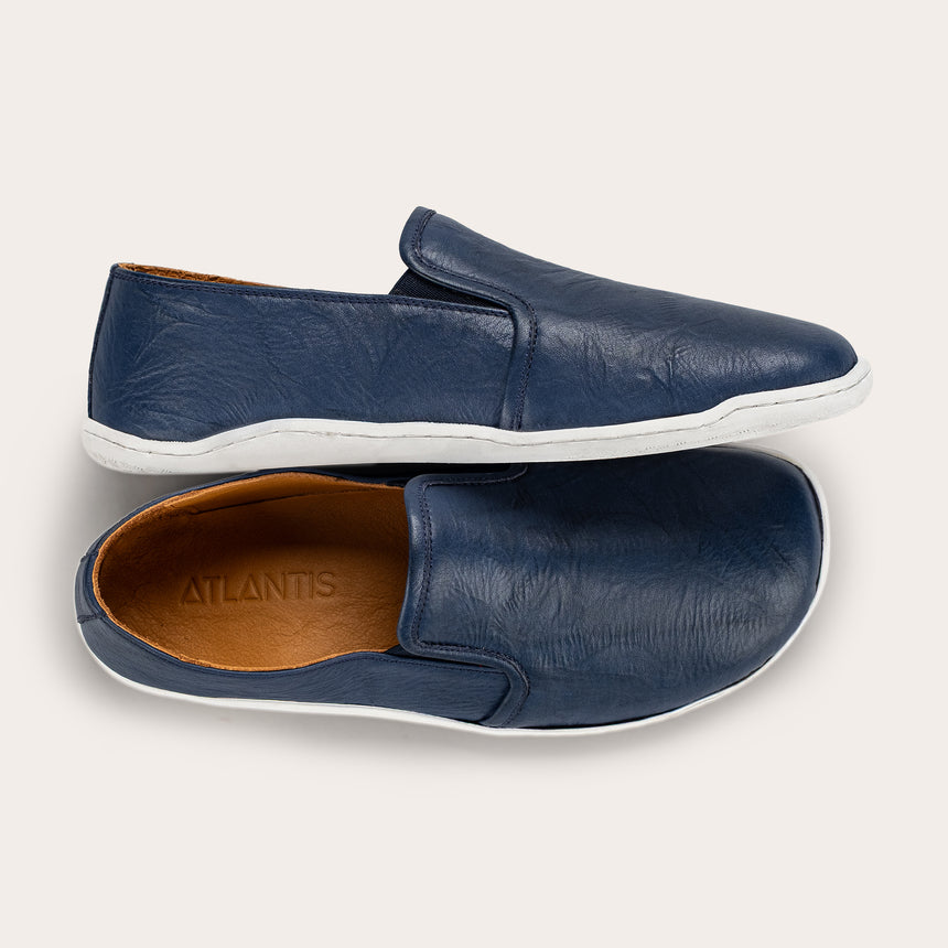 Men's Brushed Navy Loafers