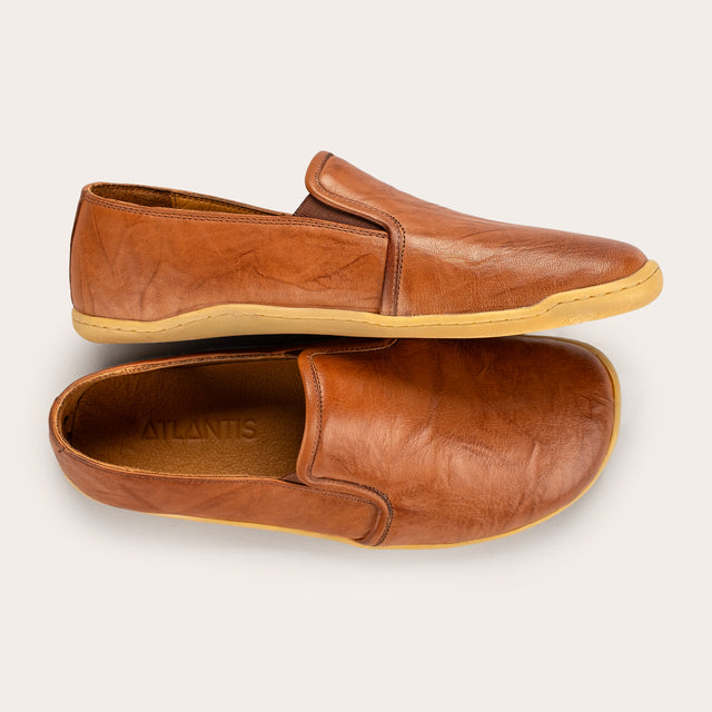 Men's Chestnut Loafers - Atlantis Handmade Shoes -