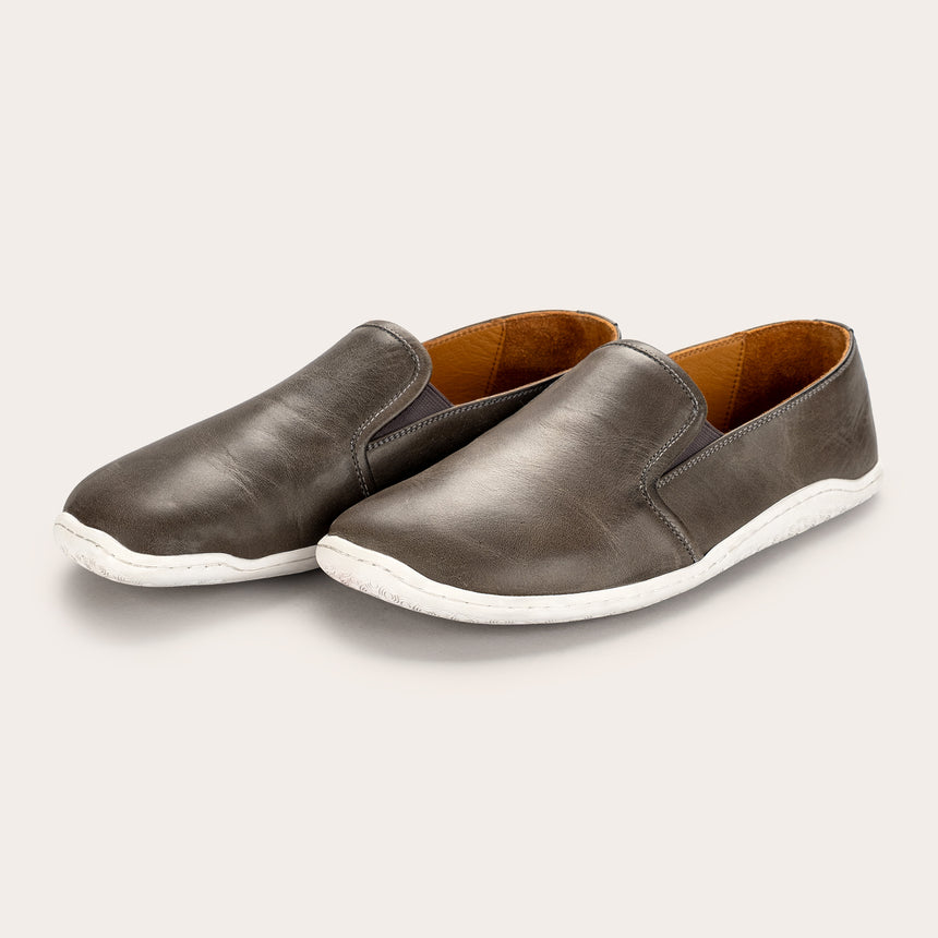 Sandfarbene Pennyloafer für Damen
