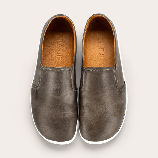 Men's Charcoal Loafers - Atlantis Handmade Shoes -