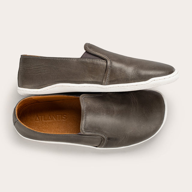 Men's Charcoal Loafers - Atlantis Handmade Shoes -