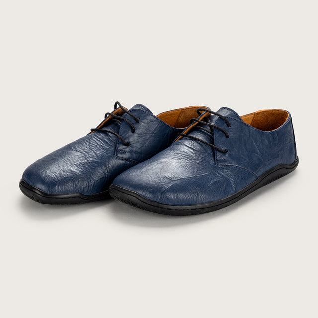 Women's Brushed Navy Oxfords - Atlantis Handmade Shoes -