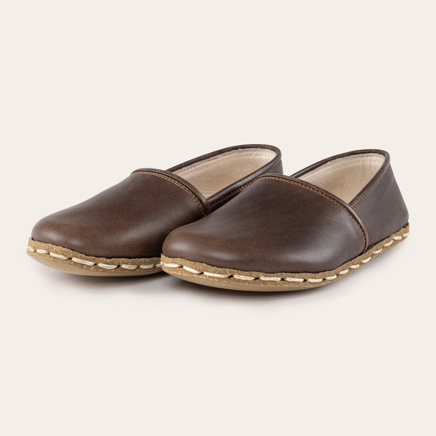 Kid's Coffee Barefoot Loafers - Atlantis Handmade Shoes -