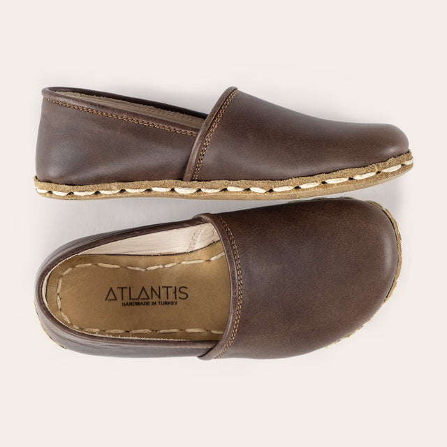 Kid's Coffee Barefoot Loafers - Atlantis Handmade Shoes -