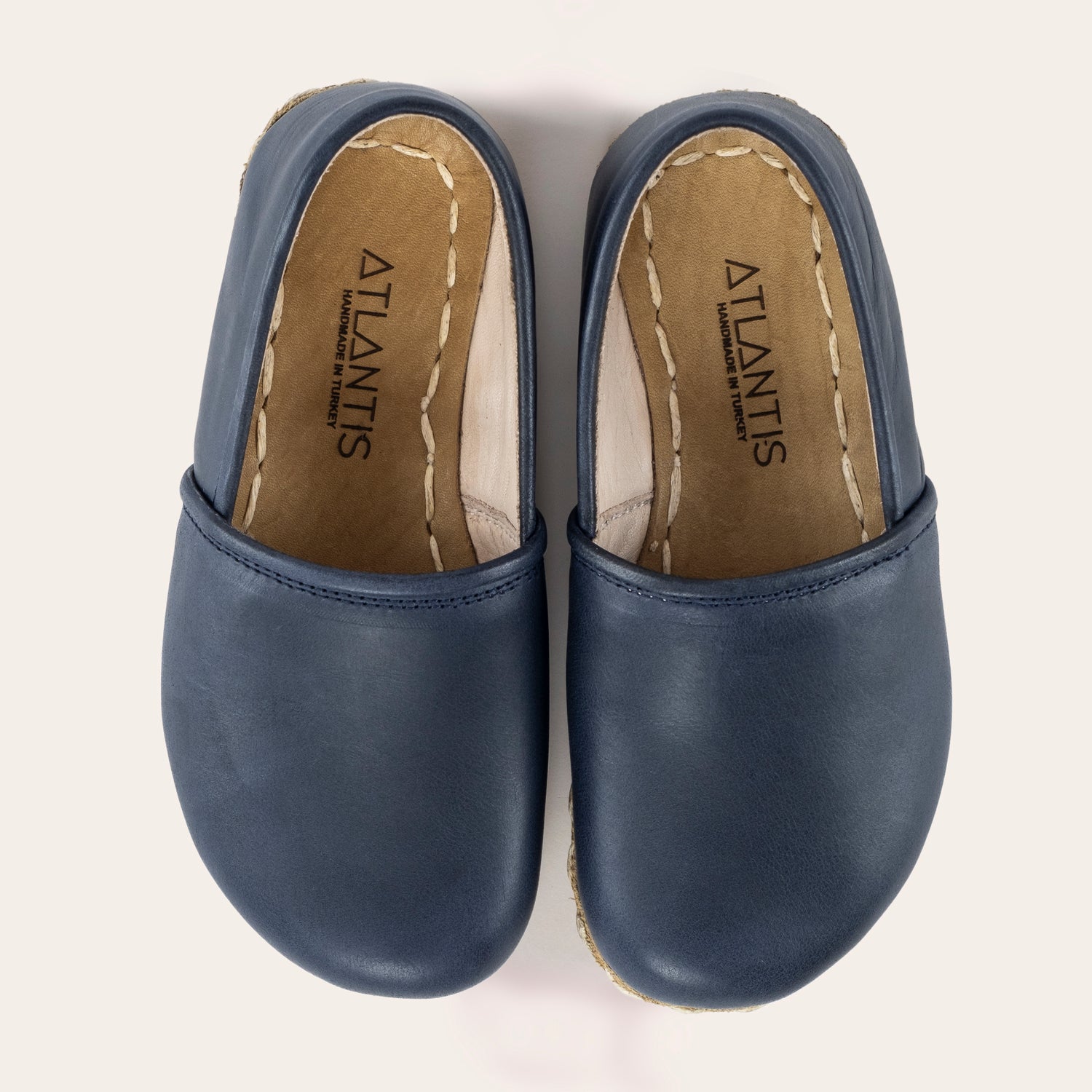 Kid's Blue Barefoot Loafers - Atlantis Handmade Shoes -