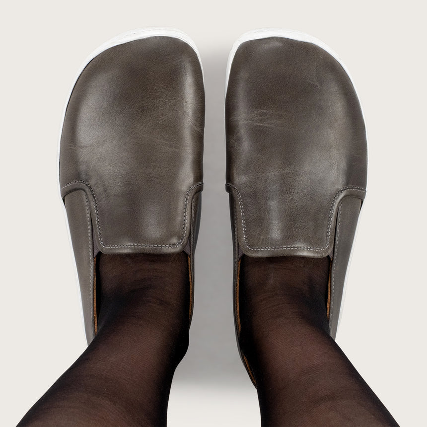 Sandfarbene Pennyloafer für Damen