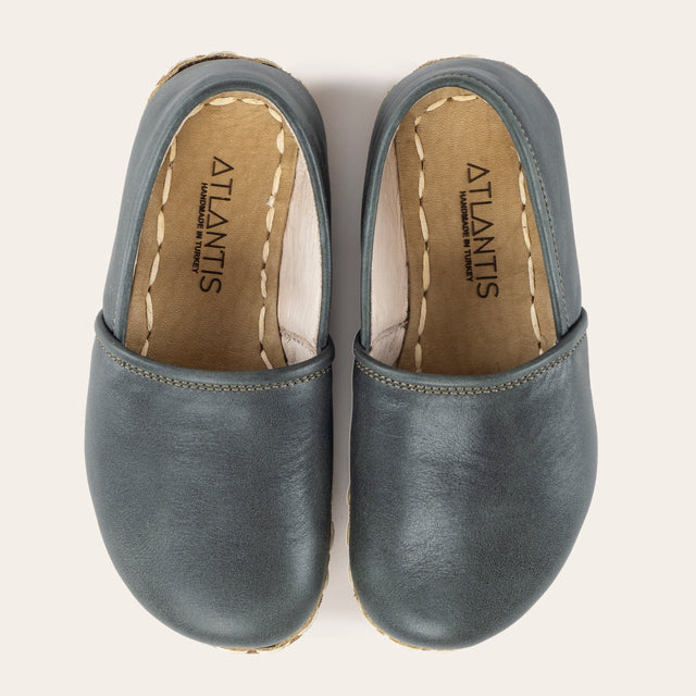 Kid's Green Barefoot Loafers - Atlantis Handmade Shoes -