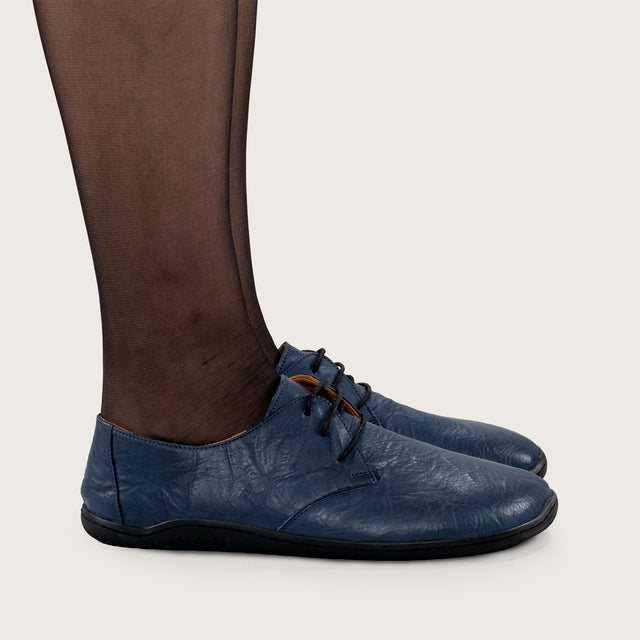Women's Brushed Navy Oxfords - Atlantis Handmade Shoes -