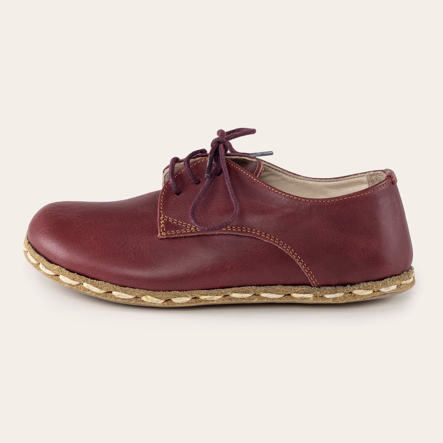 Kid's Red Barefoot Oxfords - Atlantis Handmade Shoes -