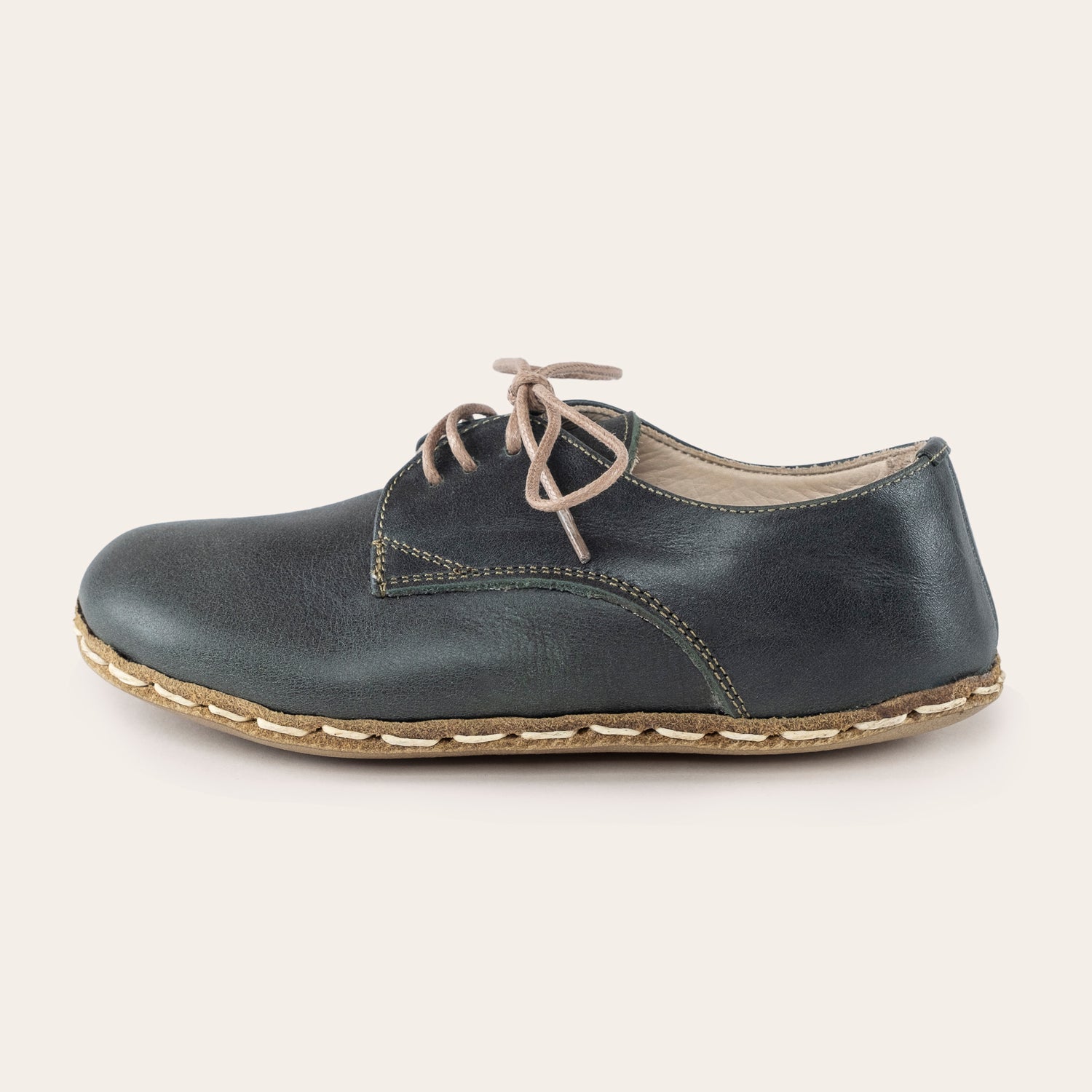 Kid's Green Barefoot Oxfords - Atlantis Handmade Shoes -