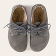 Kid's Gray Barefoot Oxfords - Atlantis Handmade Shoes -