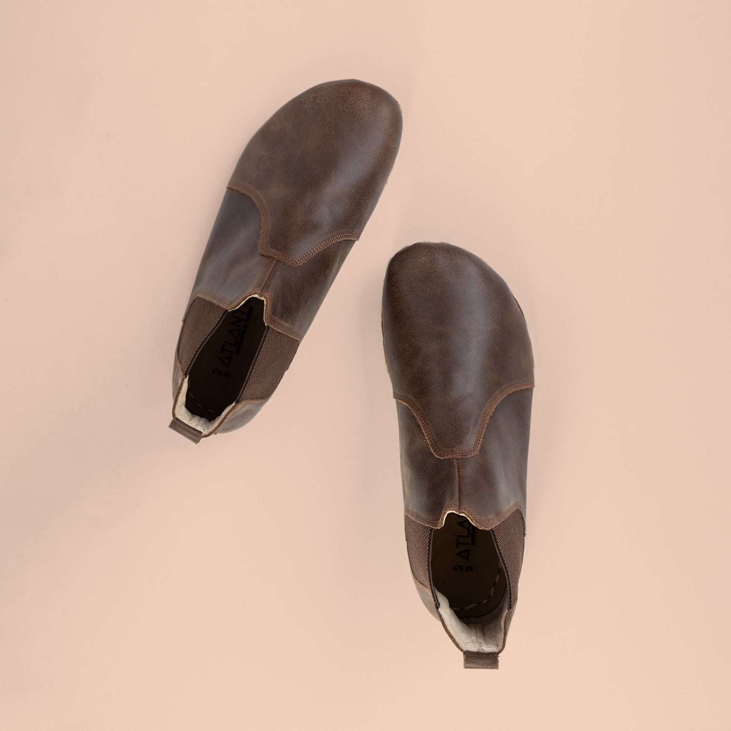 Barfuß-Chelsea-Boots für Herren in Dunkelbraun