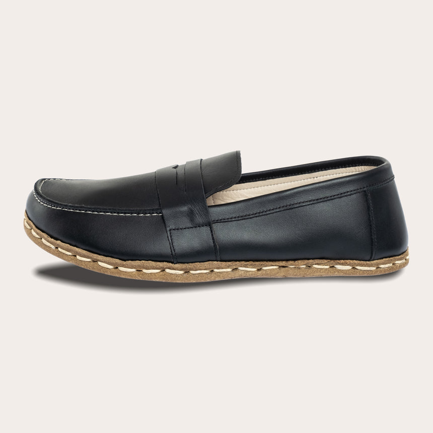 Schwarze Pennyloafer für Herren