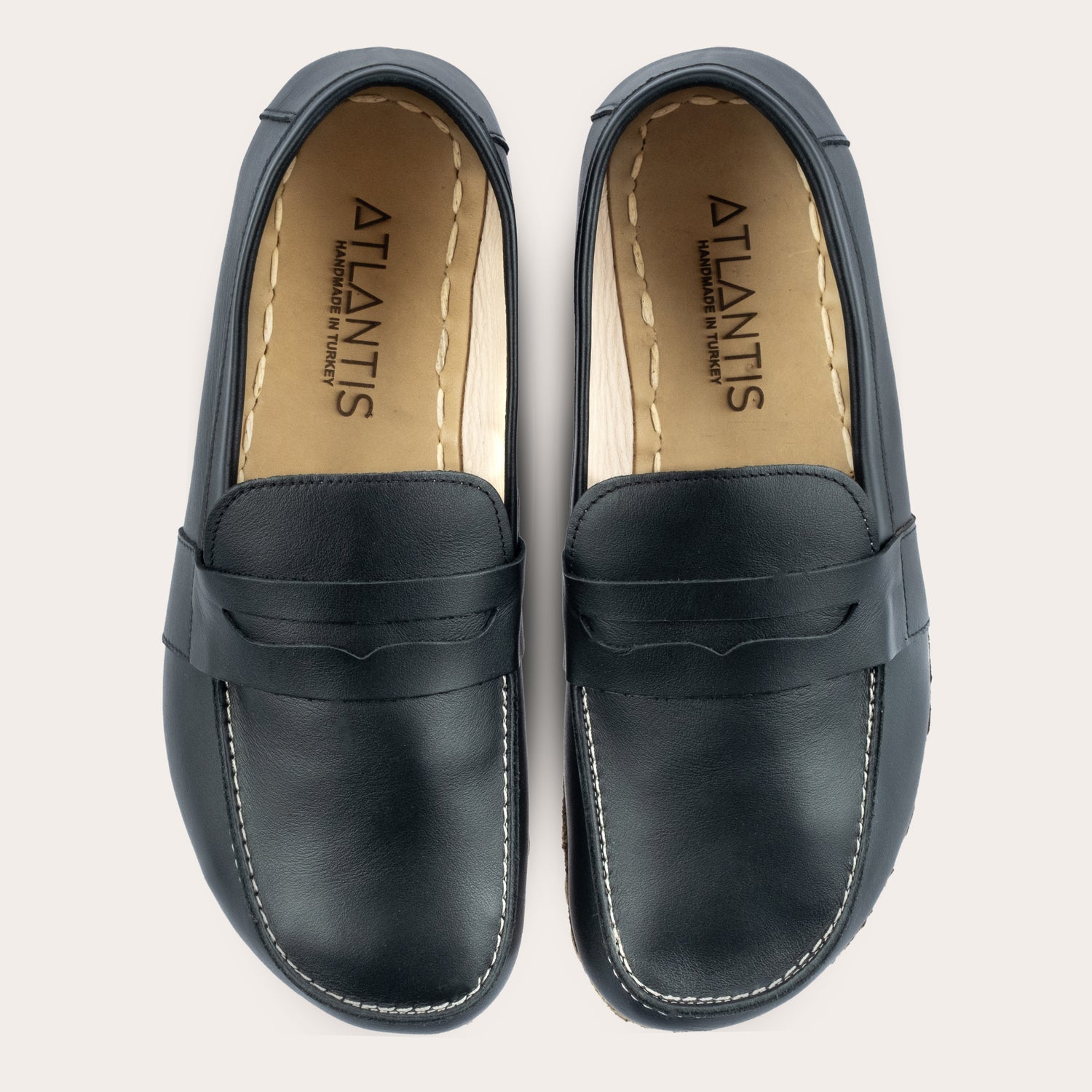 Schwarze Pennyloafer für Herren
