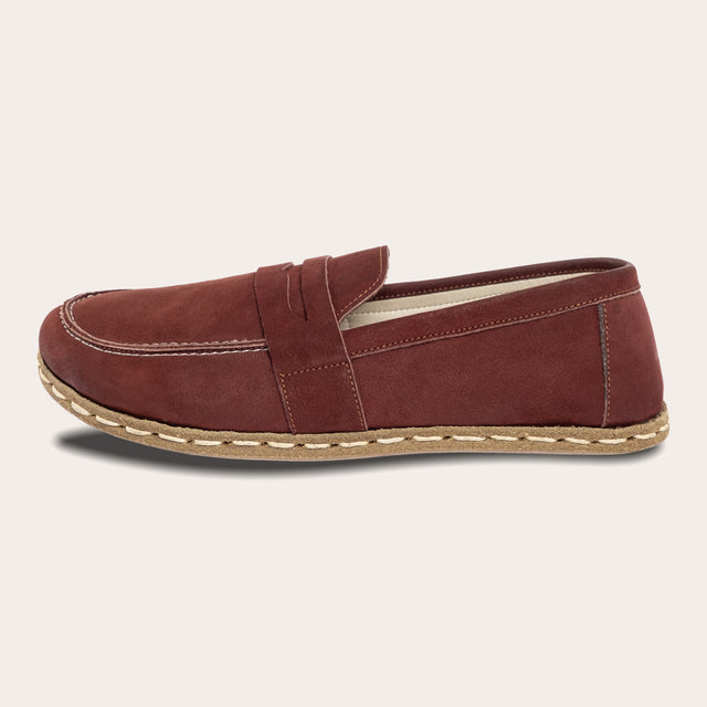 Erkek Bordo Penny Loafer