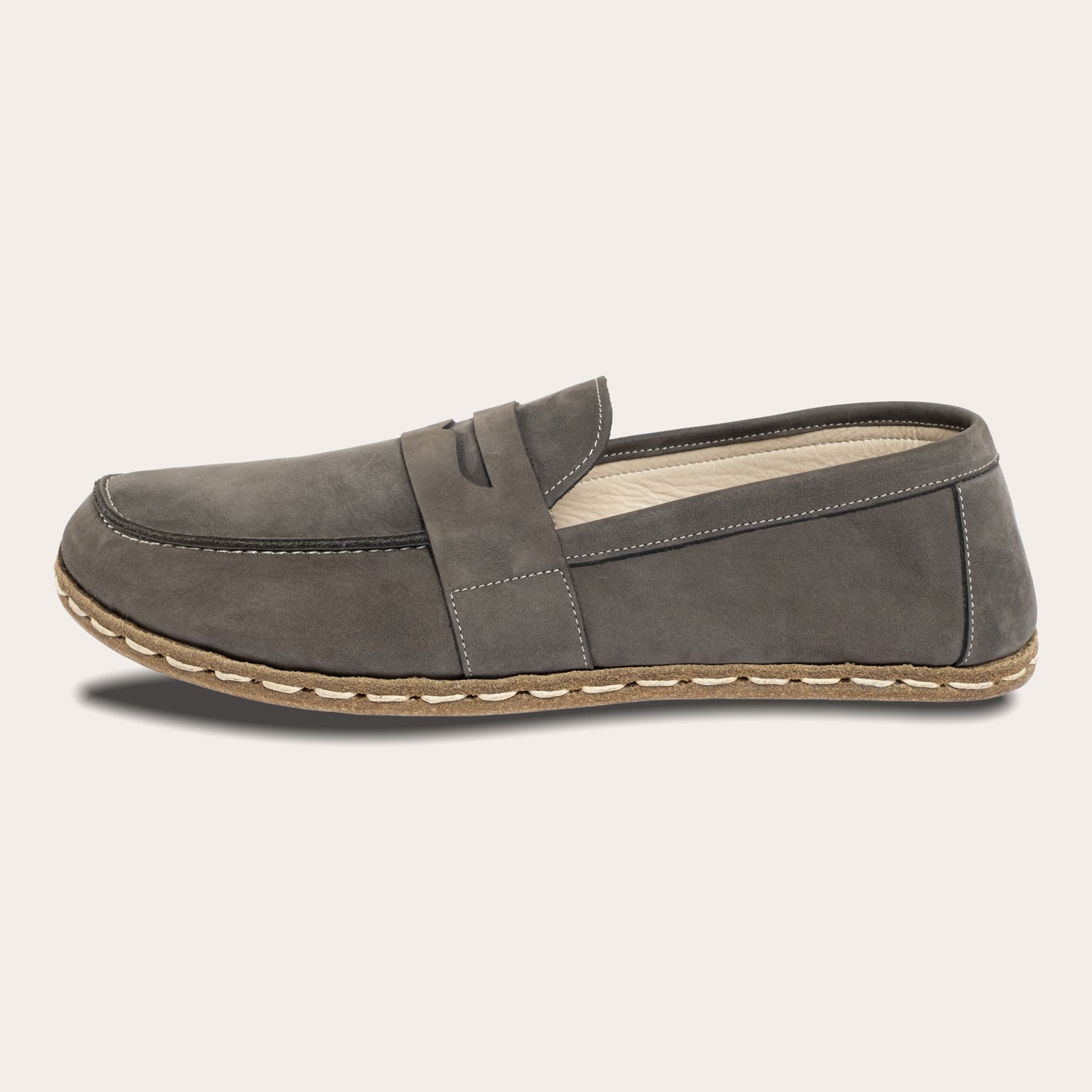 Graue Pennyloafer für Damen