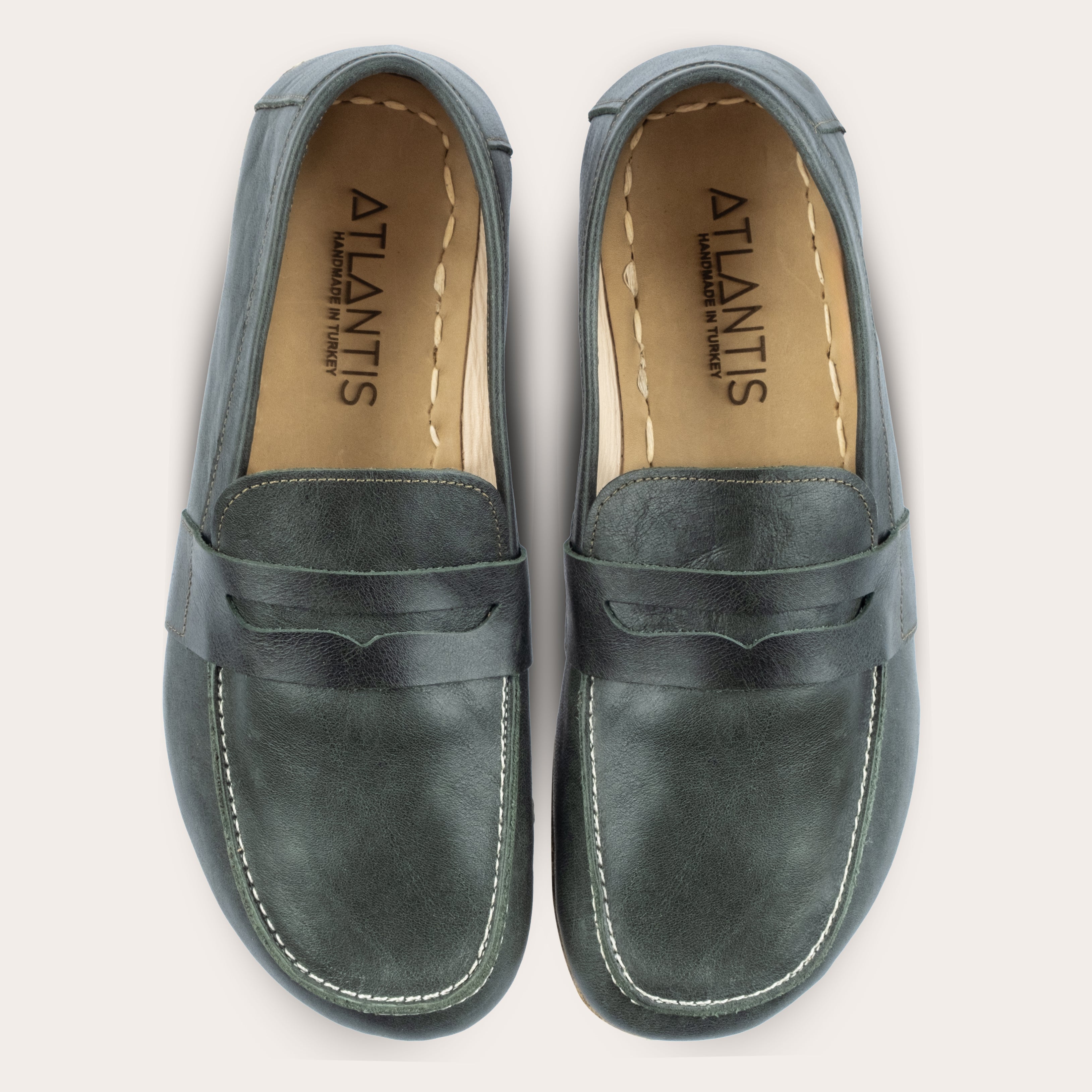 Men's Toledo Penny Loafers - Leather Handmade Barefoot Shoes