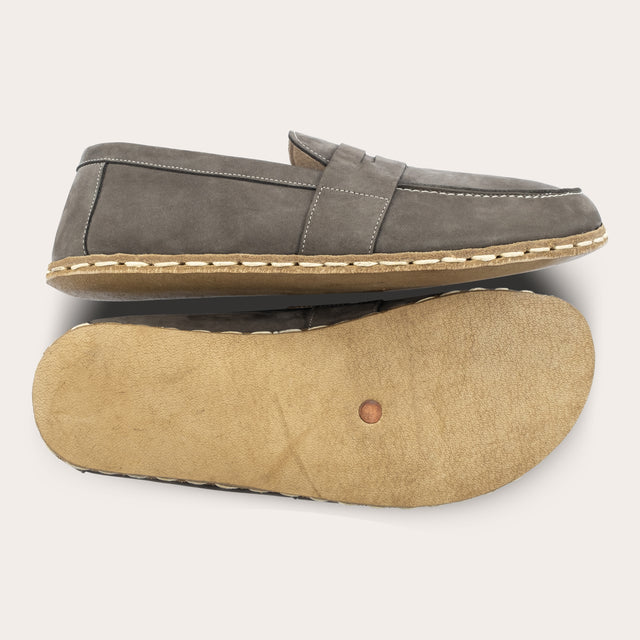 Erkek Gri Penny Loafer