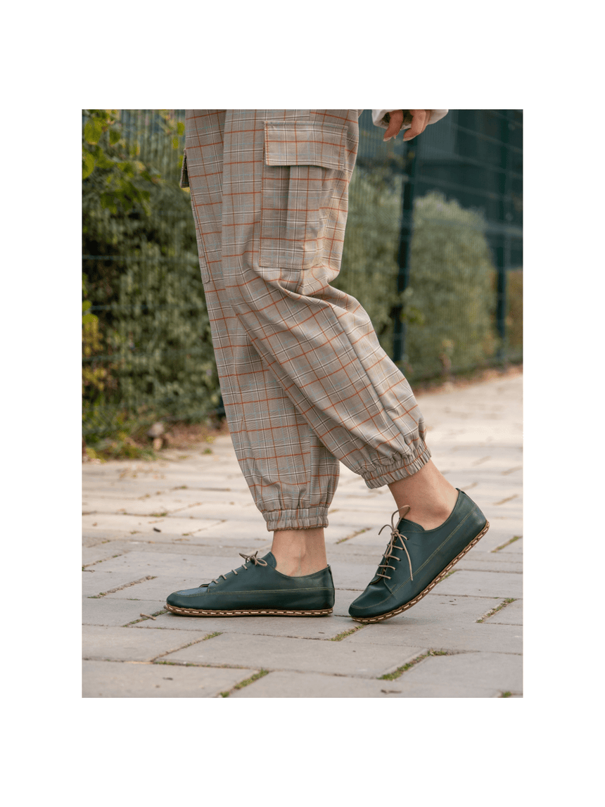 Flaschengrüne Barfuß-Sneaker für Herren