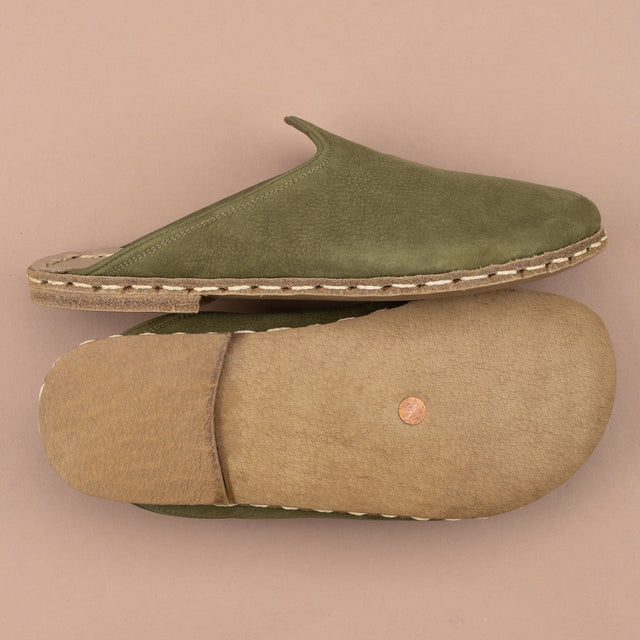 Erkek Olive Barefoot Terlik