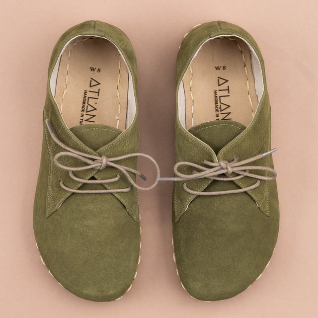 Erkek Olive Oxford Ayakkabı