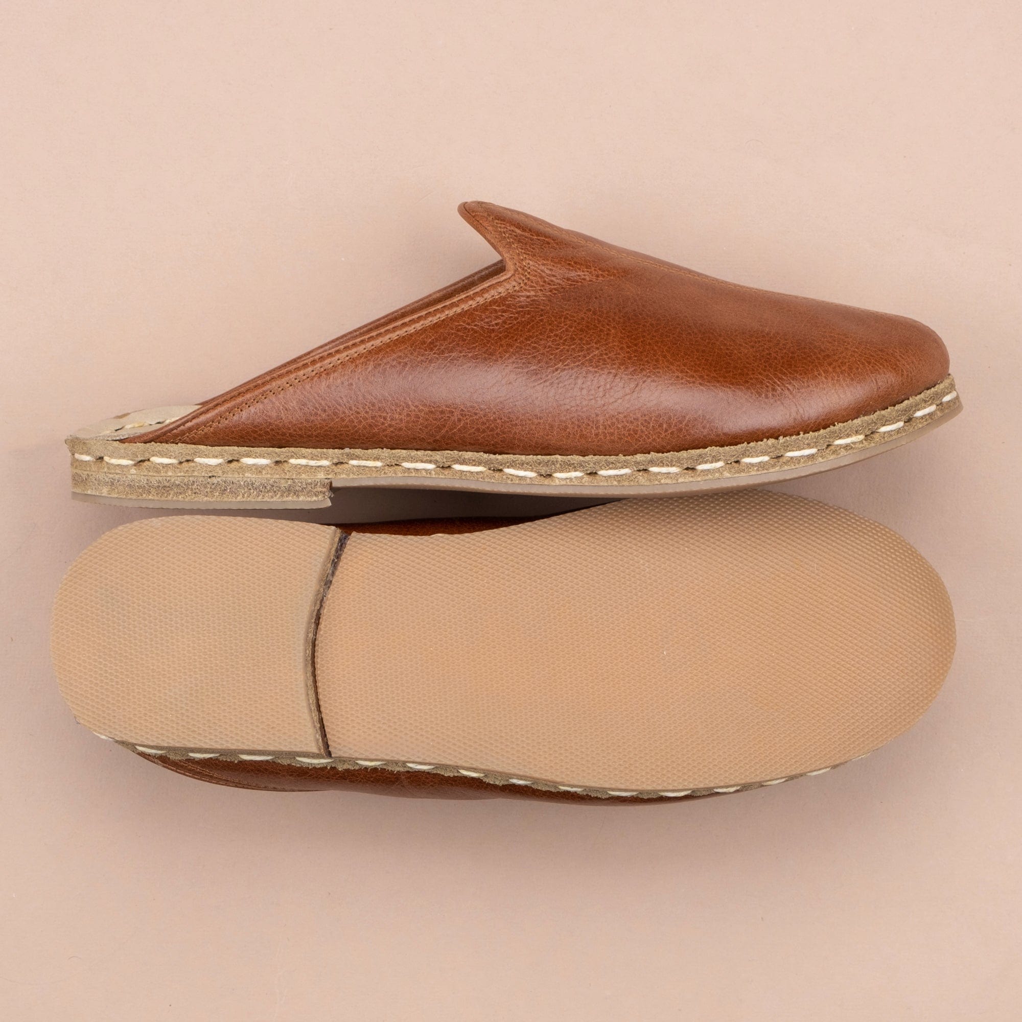 Men's Antique Brown Slippers