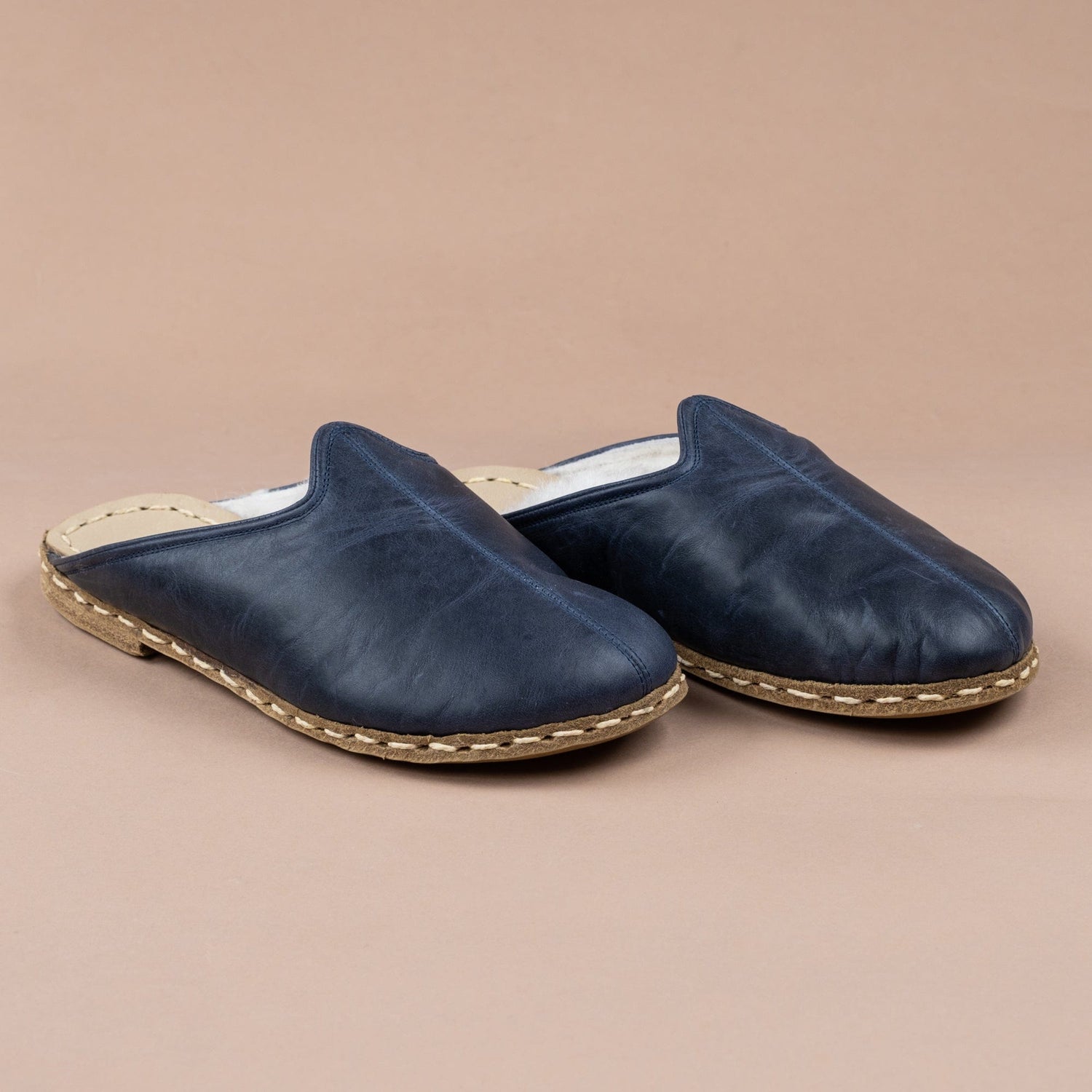 Kadın Mavi Barefoot Kürklü Terlik