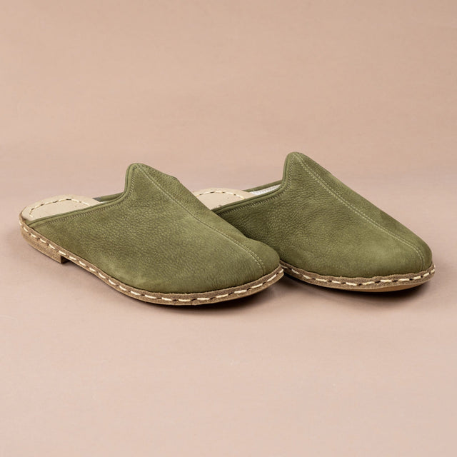 Erkek Olive Barefoot Terlik