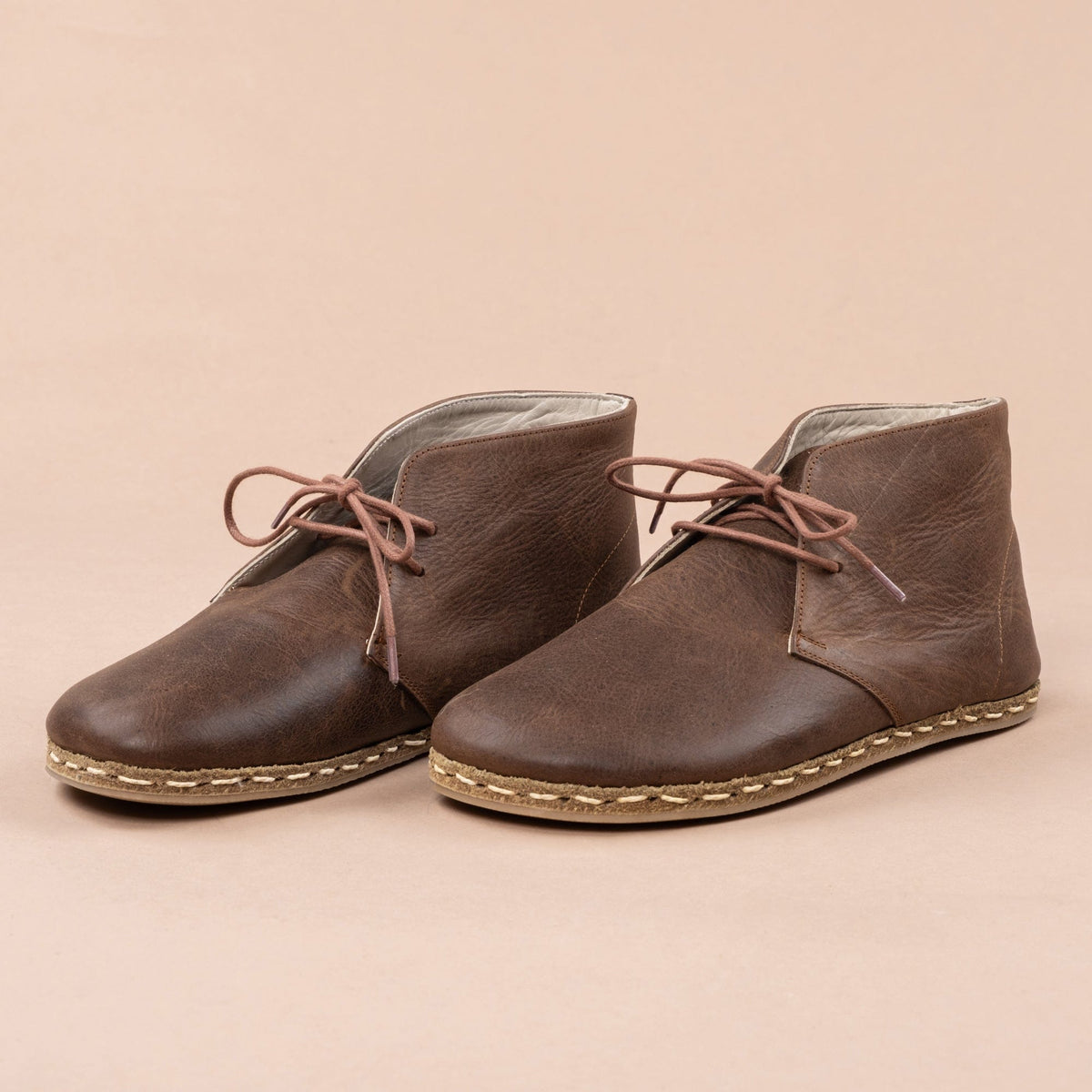 Atlantis Handmade Boots Men’s SZ 10 Brown Leather Barefoot Minimalist Grounding Etsy Grounding Shoes : r/barefootshoestalk main image 4