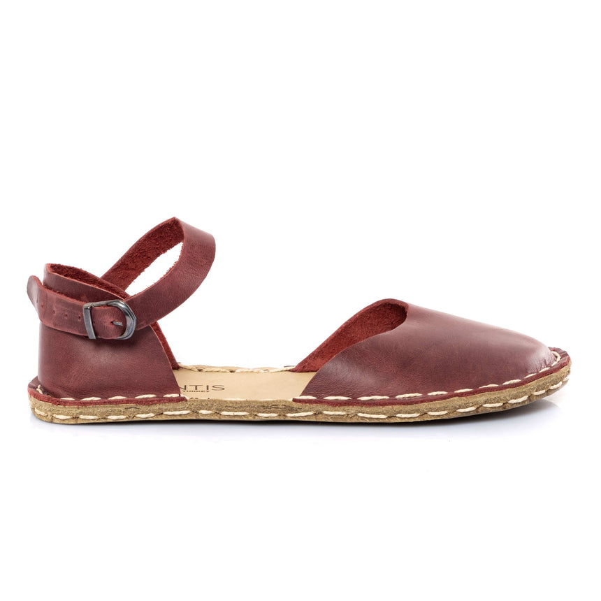 Rote Barfußsandalen für Damen