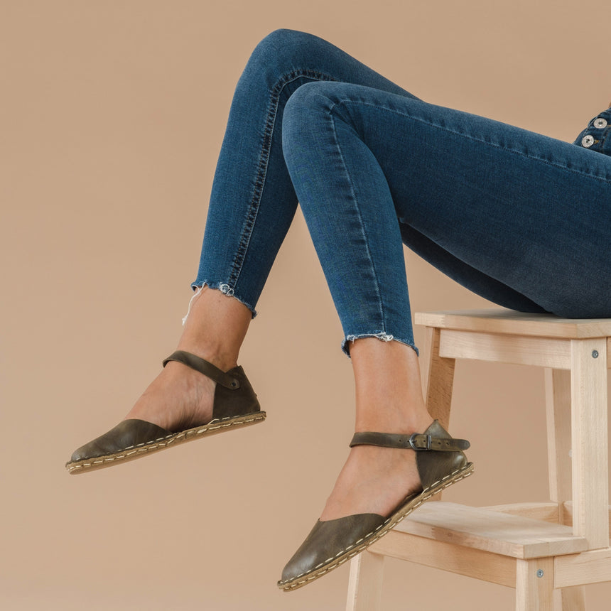 Grüne Barfußsandalen