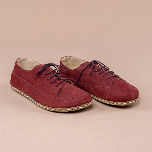 Burgunderrote Barfuß-Sneaker für Damen