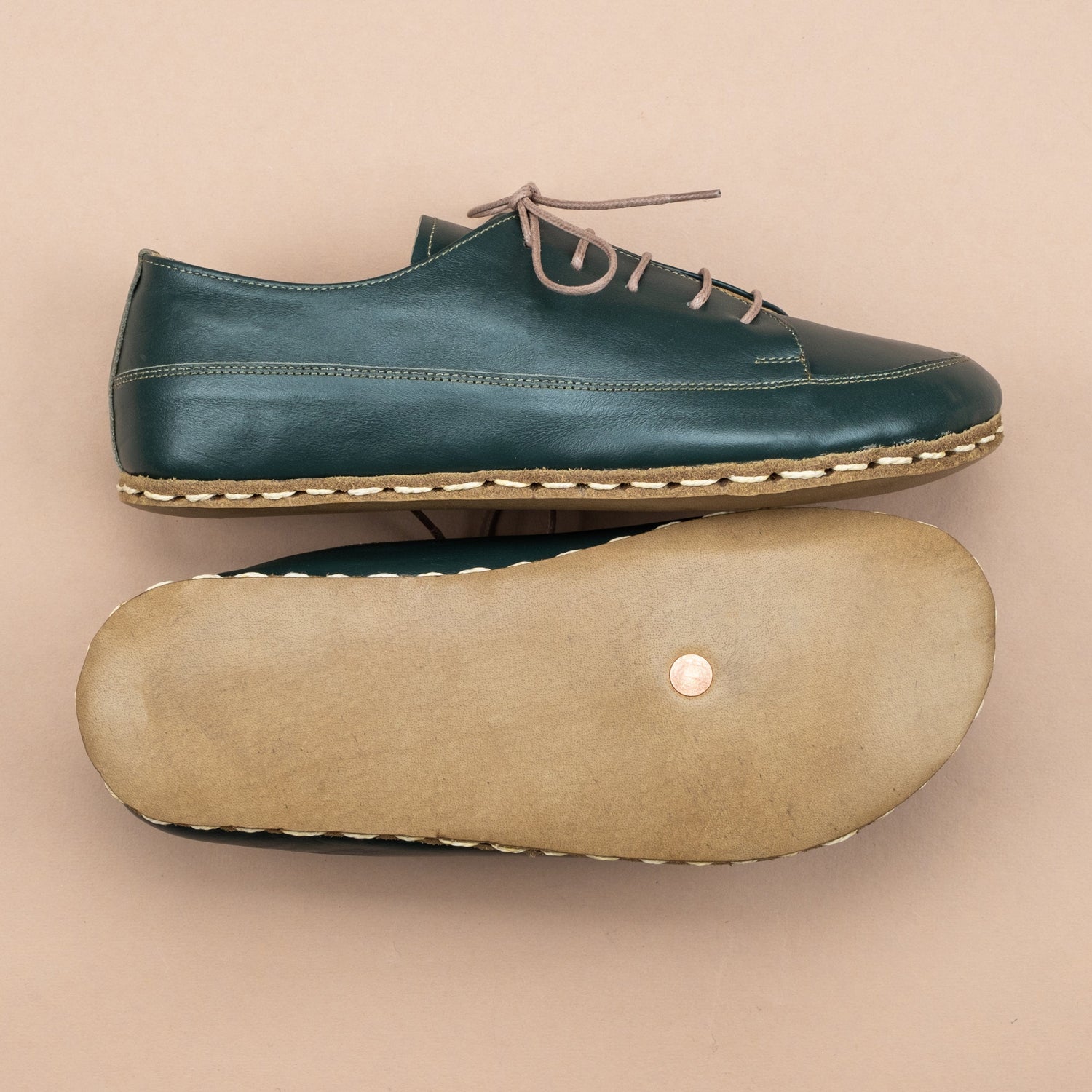 Flaschengrüne Barfuß-Sneaker für Herren