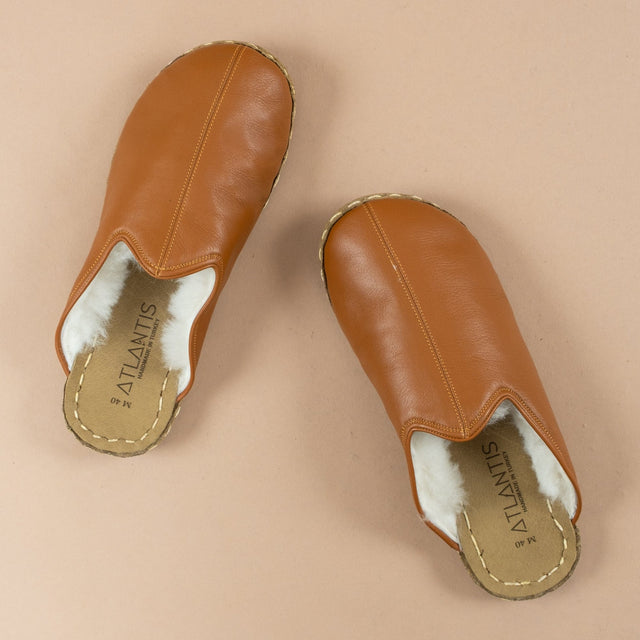 Erkek Cocoa Barefoot Kürklü Terlik