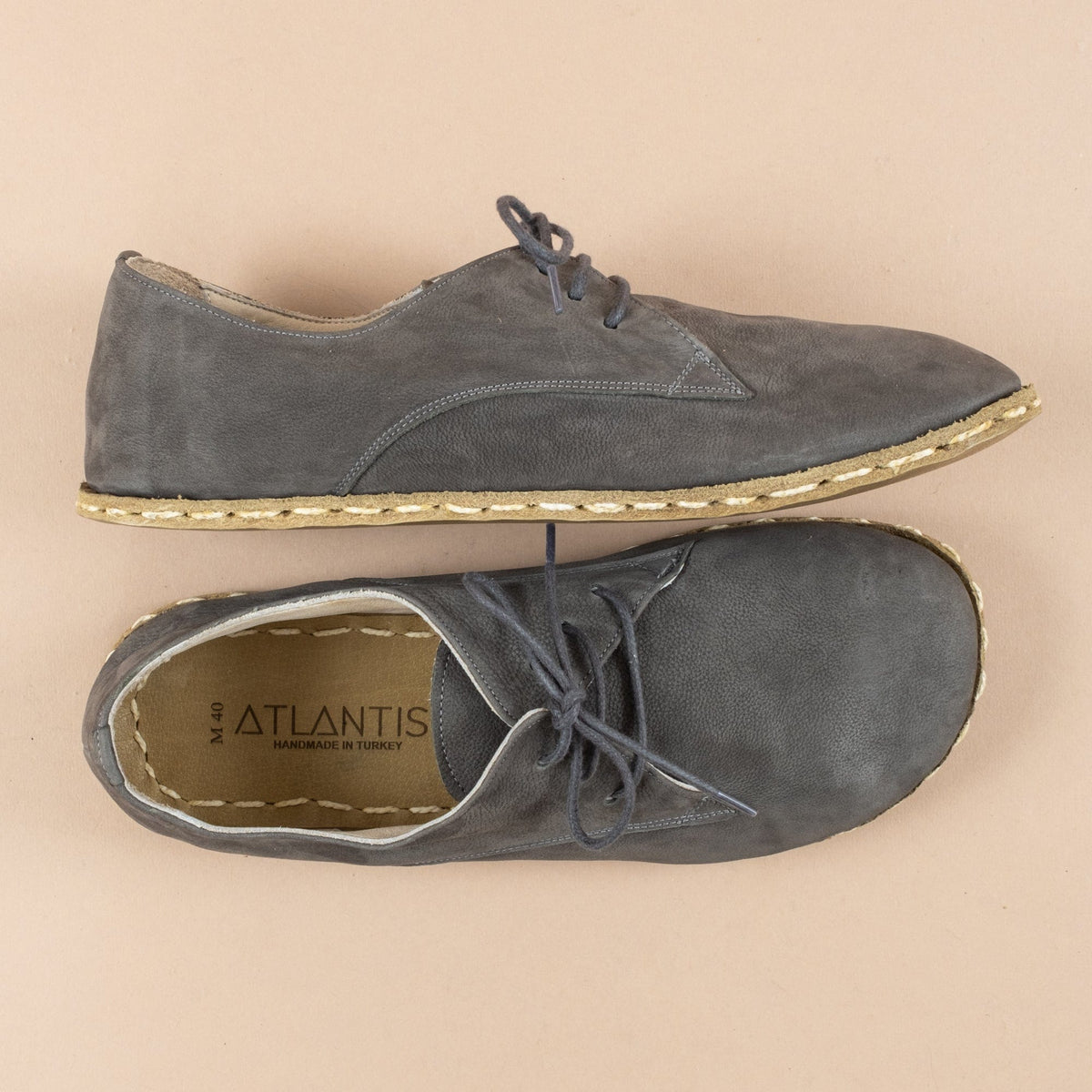 Women's Gray Oxfords - Leather Outsole with Copper Rivet / WOMEN / EU 39 / US 8