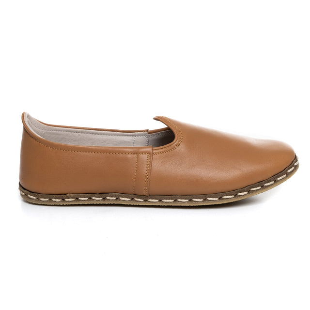Kokosnussbraune Slip-On-Schuhe für Damen