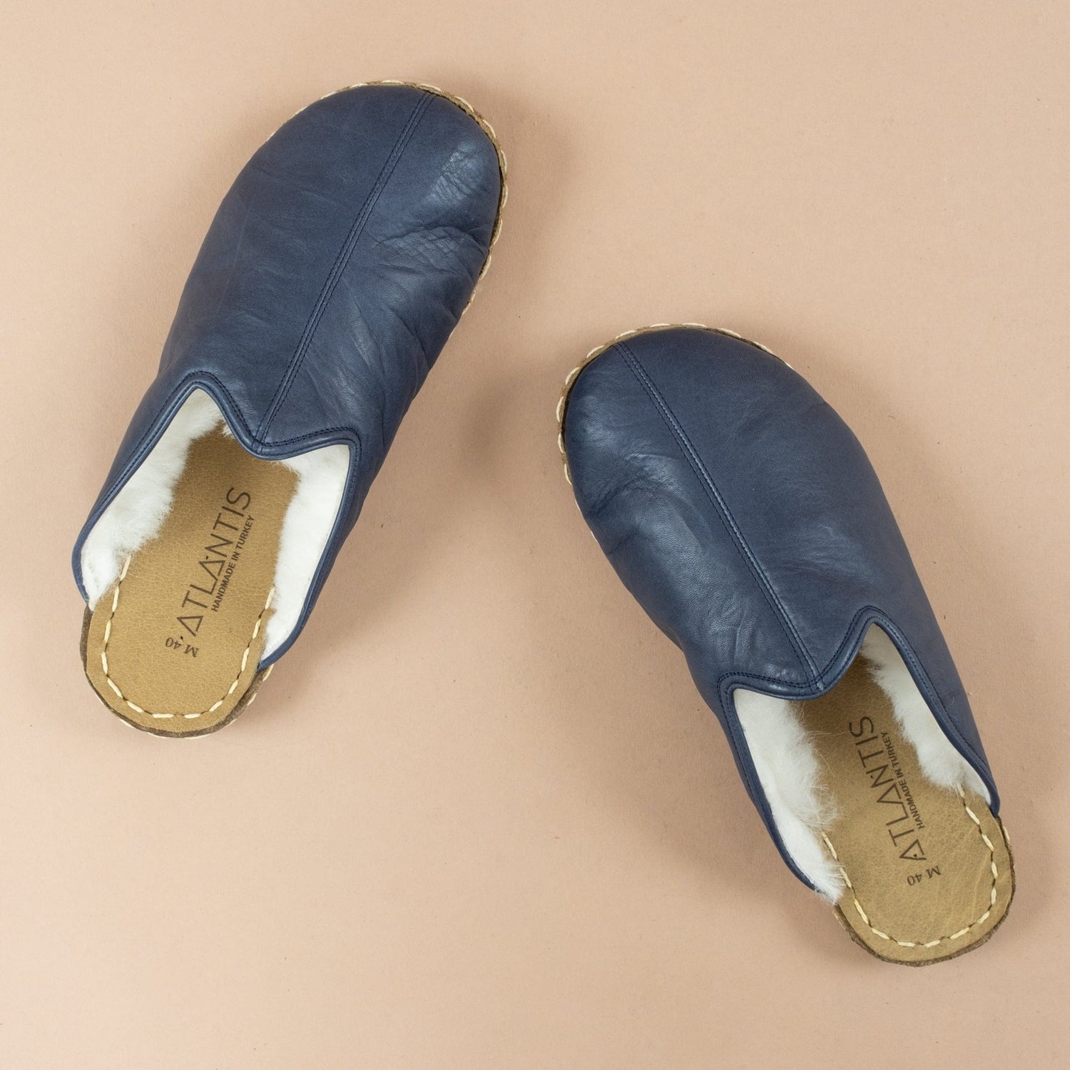Kadın Lacivert Barefoot Kürklü Terlik