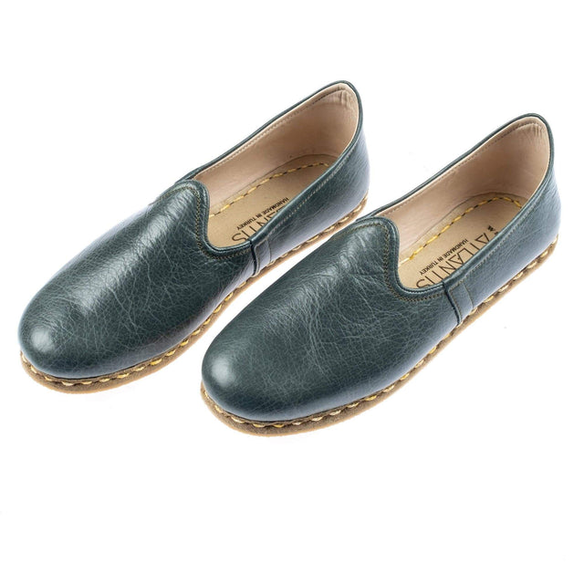 Yemeni Kadın Zümrüt Yeşili Slip On Ayakkabı