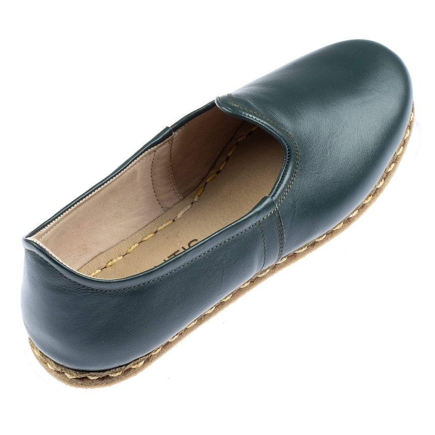 Women's Bottle Green Slip On Shoes