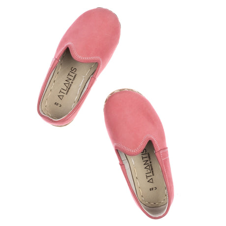 Kids Pink Leather Shoes