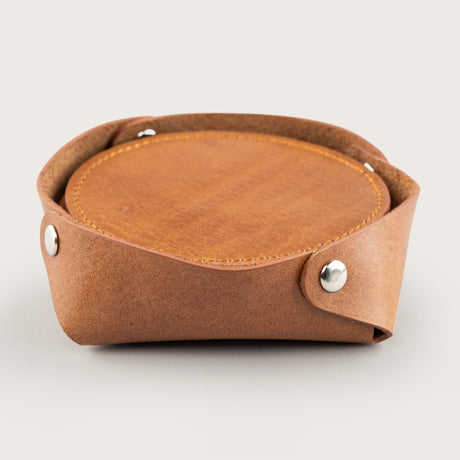 Atlantis Saddle Leather Coaster Set - Atlantis Handmade Shoes - 4110061335549