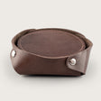Atlantis Brown Leather Coaster Set - Atlantis Handmade Shoes - 4110061331541