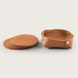 Atlantis Saddle Leather Coaster Set - Atlantis Handmade Shoes - 4110061335549