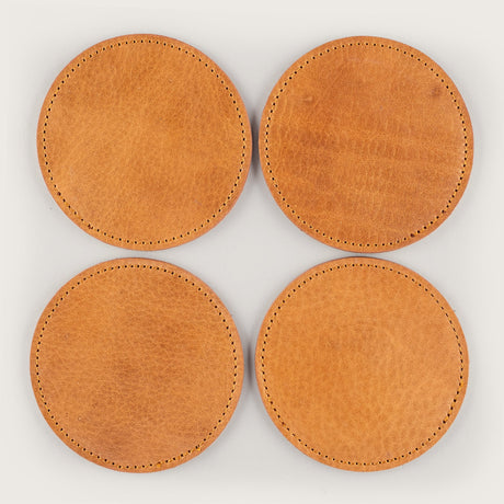 Atlantis Saddle Leather Coaster Set - Atlantis Handmade Shoes - 4110061335549