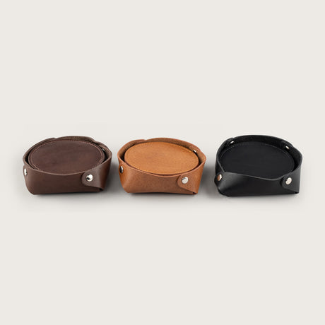 Atlantis Leather Coaster Set - Atlantis Handmade Shoes - 4110061328541