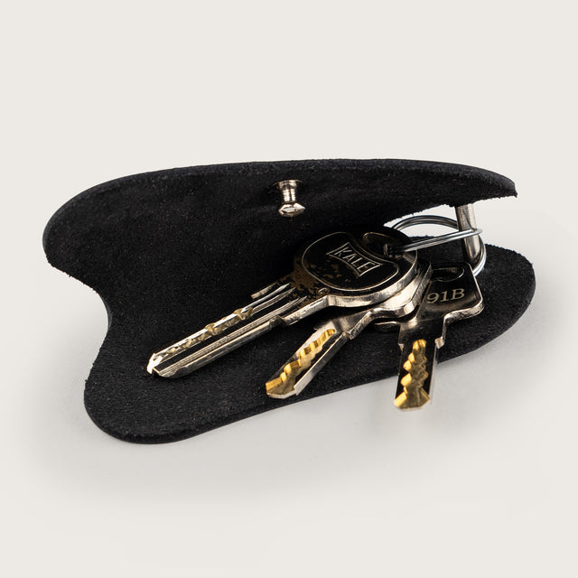 Atlantis Black Leather Key Holder - Atlantis Handmade Shoes - 4110061431548